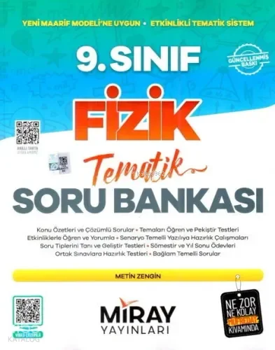 Miray Yayınları 9. Sınıf Fizik Tematik Konu Özetli Soru Bankası