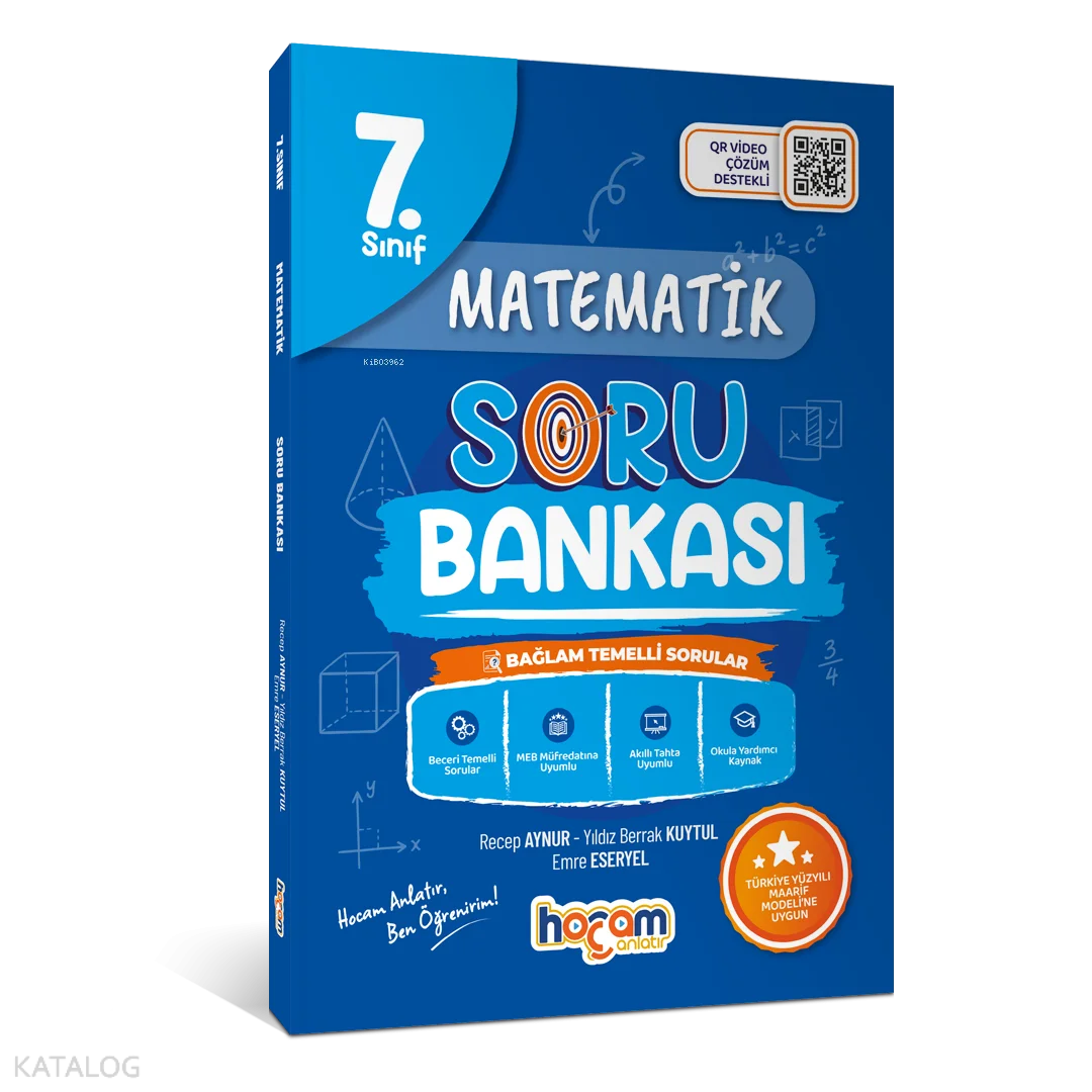 Hocam Anlatır Yayınları 7. Sınıf Matematik Tamamı Video Çözümlü Soru Bankası (Maarif Model)