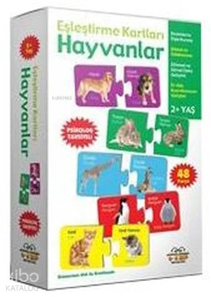 Hayvanlar - Eşleştirme Kartları (2+ Yaş)