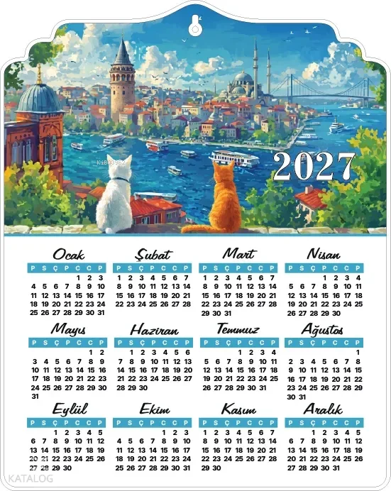 Boğaziçi 2027 Ahşap Duvar Takvimi