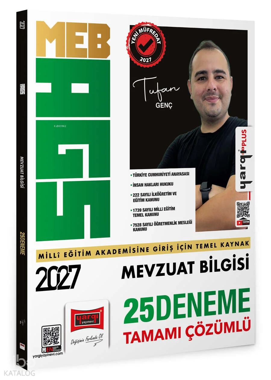 Yargı Yayınları MEB AGS 2027 Mevzuat Bilgisi Tamamı Çözümlü 25 Deneme