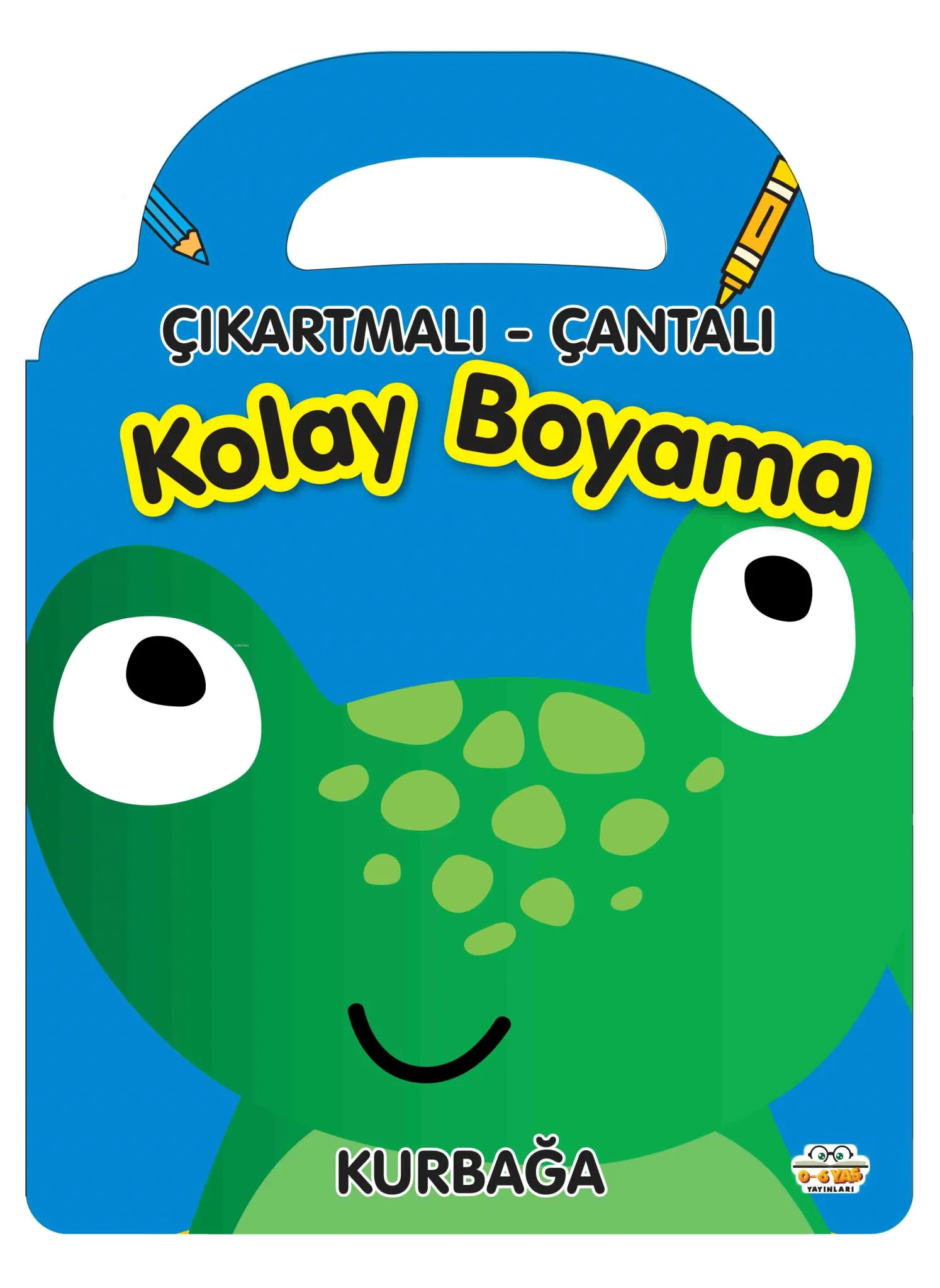 Çıkartmalı Çantalı Kolay  Boyama - Kurbağa