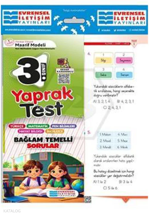 Evrensel İletişim 3. Sınıf Tüm Dersler Yaprak Test