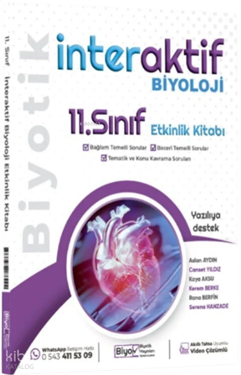 Biyotik Yayınları 11. Sınıf Biyoloji İnteraktif Etkinlik Kitabı