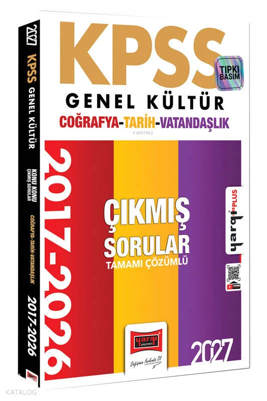 Yargı Yayınları 2027 KPSS Genel Kültür Tarih-Coğrafya-Vatandaşlık Konu Konu Tamamı Çözümlü 10 Yıl Çıkmış Sorular