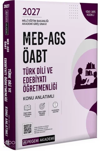 Pegem Akademi 2027 MEB-AGS ÖABT Türk Dili ve Edebiyatı Öğretmenliği Konu Anlatımlı