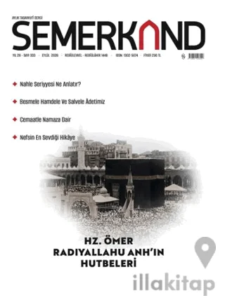 Semerkand Aylık Tasavvufi Dergi Sayı: 333 Eylül 2026