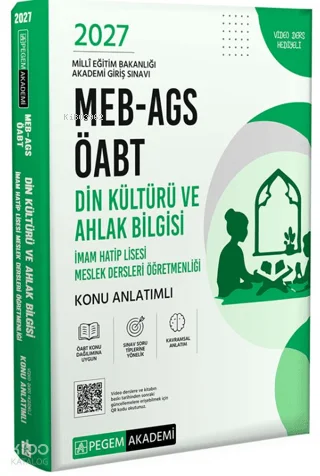 Pegem Akademi 2027 MEB-AGS ÖABT Din Kültürü ve Ahlak Bilgisi Öğretmenliği Konu Anlatımlı