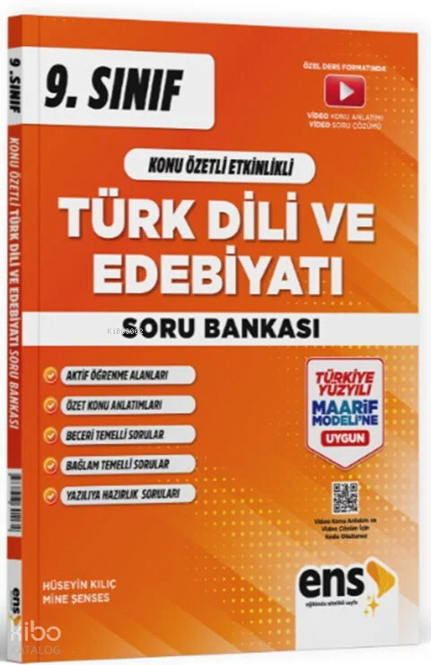 Ens Yayınları 9. Sınıf Türk Dili ve Edebiyatı Konu Özetli Etkinlikli Soru Bankası