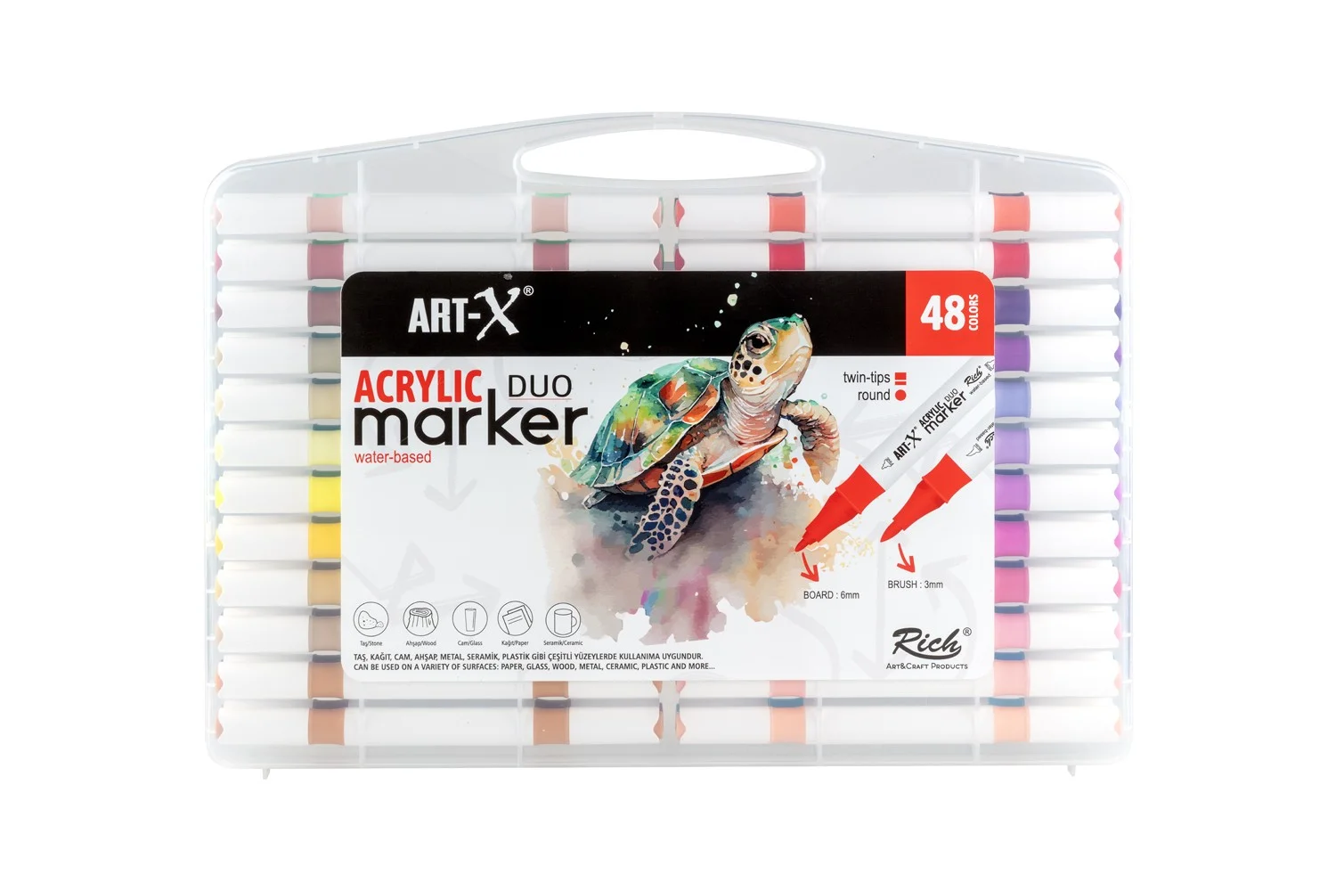 Art-x Akrilik Marker Duo 48li Set Akrilik marker set