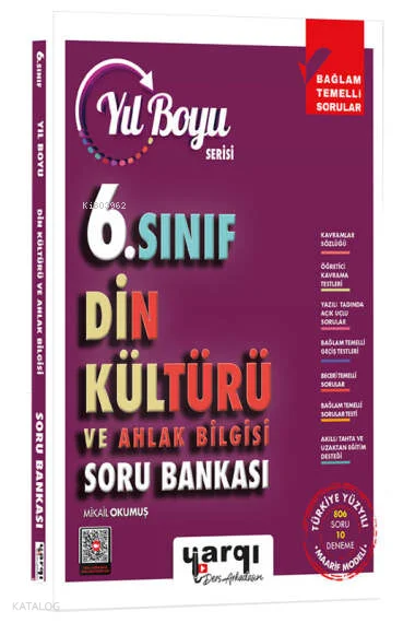 Yargı Ders Arkadaşım 6. Sınıf Din Kültürü ve Ahlak Bilgisi Yıl Boyu Soru Bankası