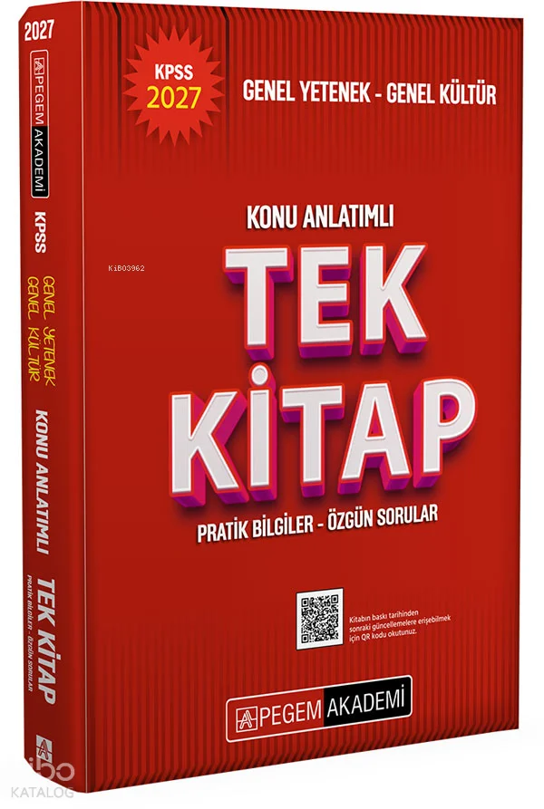 Pegem Akademi 2027 KPSS Genel Yetenek Genel Kültür Konu Anlatımlı Tek Kitap