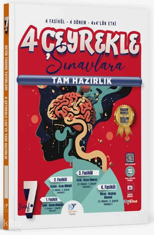 Beyin Takımı 7. Sınıf Tüm Dersler 4 Çeyrekle Sınavlara Tam Hazırlık Soru Bankası
