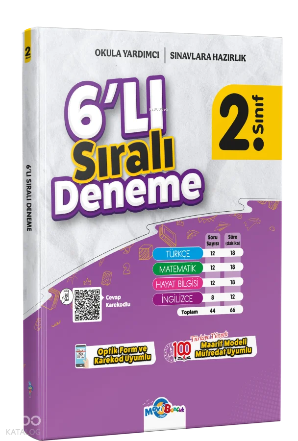 Mavi Boncuk Akademi 2. Sınıf 6'lı Sıralı Deneme