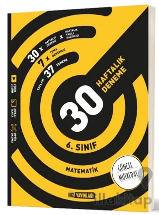 6. Sınıf Matematik 30 Haftalık Kazanım Denemeleri