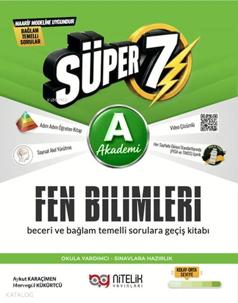 Nitelik Yayınları 7. Sınıf Fen Bilimleri Süper A Soru Kitabı