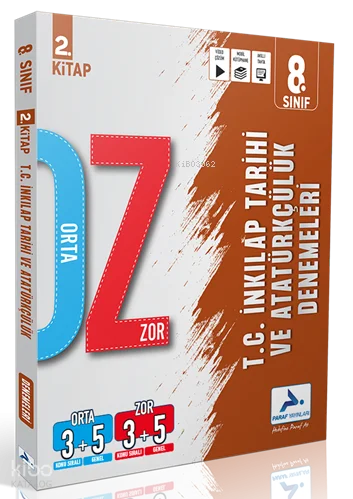 Paraf Yayınları 8. Sınıf İnkılap Tarihi Orta Zor Denemeleri