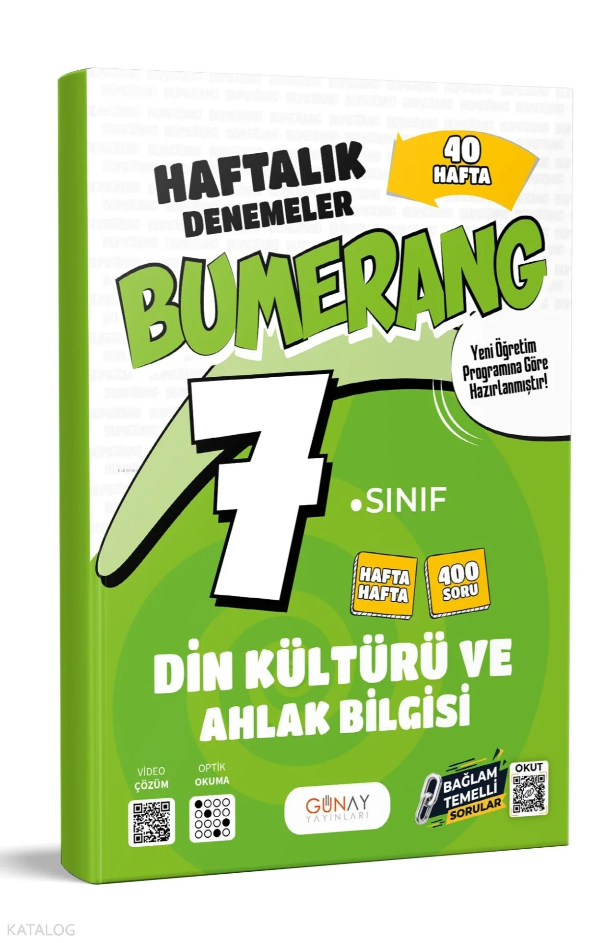Günay Yayıncılık 7. Sınıf Bumerang 32 Haftalık Din Kültürü ve Ahlak Bilgisi Denemeleri