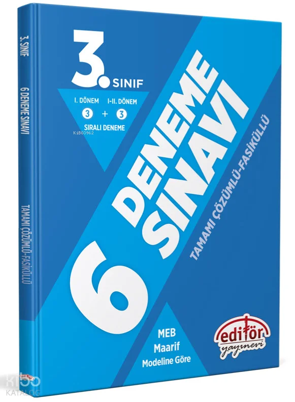 Editör 3. Sınıf Fasiküllü Tamamı Çözümlü 6 Deneme Sınavı