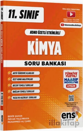 11. Sınıf Kimya Maarif Konu Özetli Etkinlikli Soru Bankası