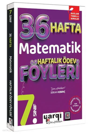 Yargı Ders Arkadaşım 7. Sınıf Matematik 36 Haftalık Ödev Föyleri