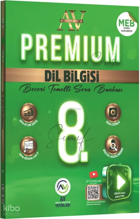 Av Yayınları 8. Sınıf Dil Bilgisi Premium Beceri Temelli Soru Bankası