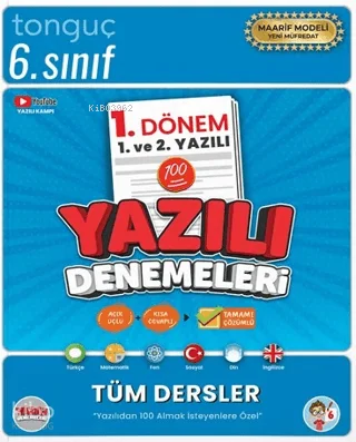 Tonguç Akademi 6. Sınıf Yazılı Denemeleri 1. Dönem 1 ve 2. Yazılı