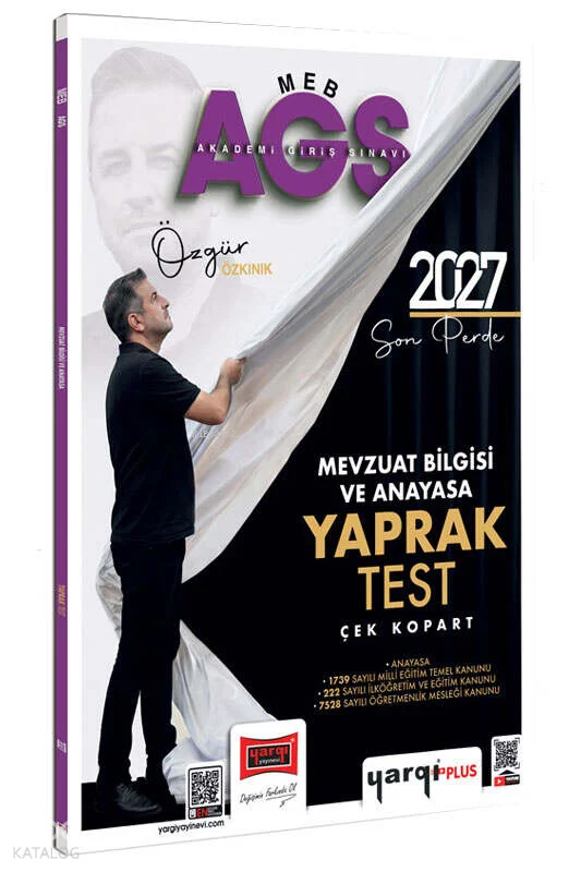 Yargı Yayınları 2027 MEB-AGS Mevzuat Bilgisi ve Anayasa Çek Kopart Yaprak Test