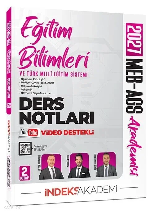 İndeks Akademi 2027 MEB-AGS Akademisi Eğitim Bilimleri ve Türk Milli Eğitim Sistemi Video Ders Notları 2. Kitap