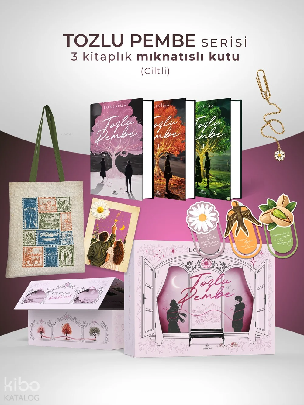 Tozlu Pembe Serisi (Mıknatıslı Kutu - Ciltli - 3 Kitap)