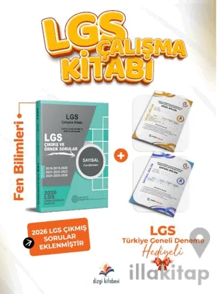 2027 MEB LGS Sayısal Fen Bilimleri Çalışma Kitabı Çıkmış Sorular ve Örnek Sorular - LGS TG Deneme Hediyeli
