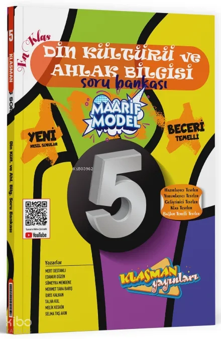 Klasman 5. Sınıf Din Kültürü ve Ahlak Bilgisi En Klas Maarif Model Soru Bankası Çözümlü