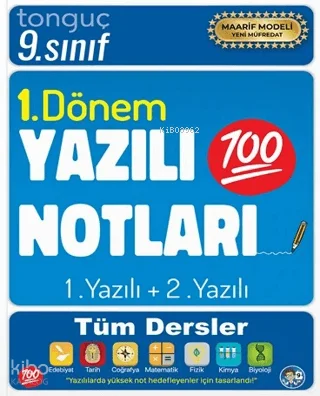 Tonguç Akademi 9. Sınıf Yazılı Notları 1. Dönem 1 ve 2. Yazılı