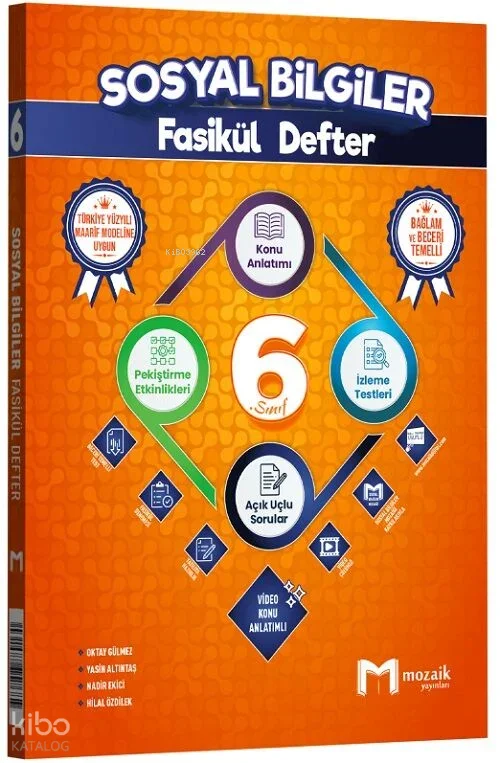 Mozaik 6. Sınıf Sosyal Bilgiler Maarif Modeli Konu Anlatımlı Fasikül Defter