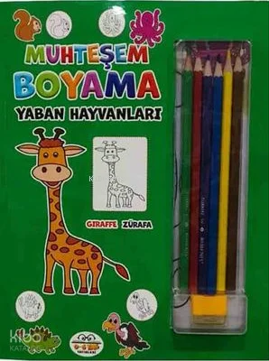 Muhteşem Boyama - Yaban Hayvanları (6'lı Boya Kalemi Hediyeli)