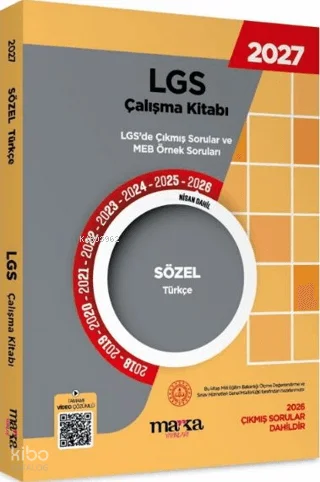 Marka Yayıncılık 2027 MEB LGS Sözel Türkçe Çalışma Kitabı Çıkmış Sorular ve Örnek Sorular
