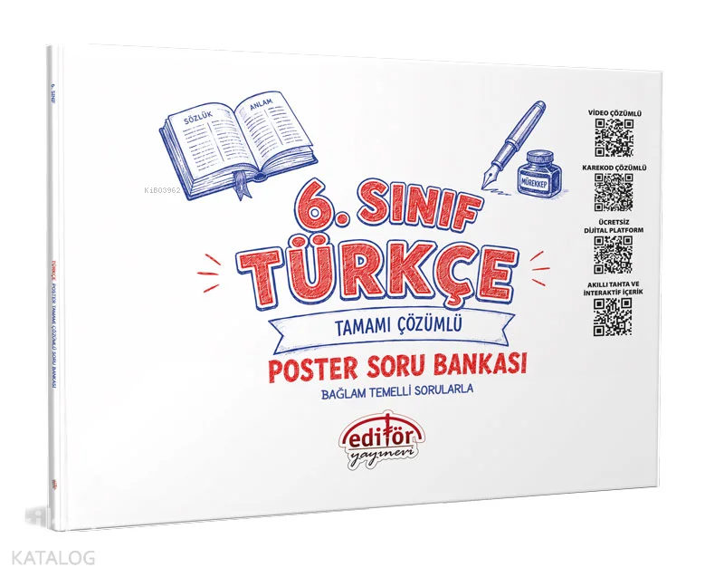 Editör Yayınları 6. Sınıf Türkçe Poster Soru Bankası