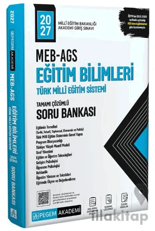2027 MEB-AGS Eğitim Bilimleri ve Türk Milli Eğitim Sistemi Soru Bankası