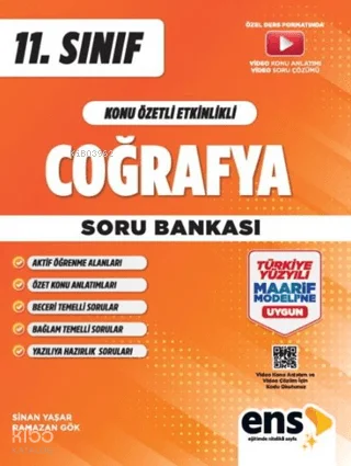 ENS Yayınları 11. Sınıf Coğrafya Konu Özetli Etkinlikli Soru Bankası