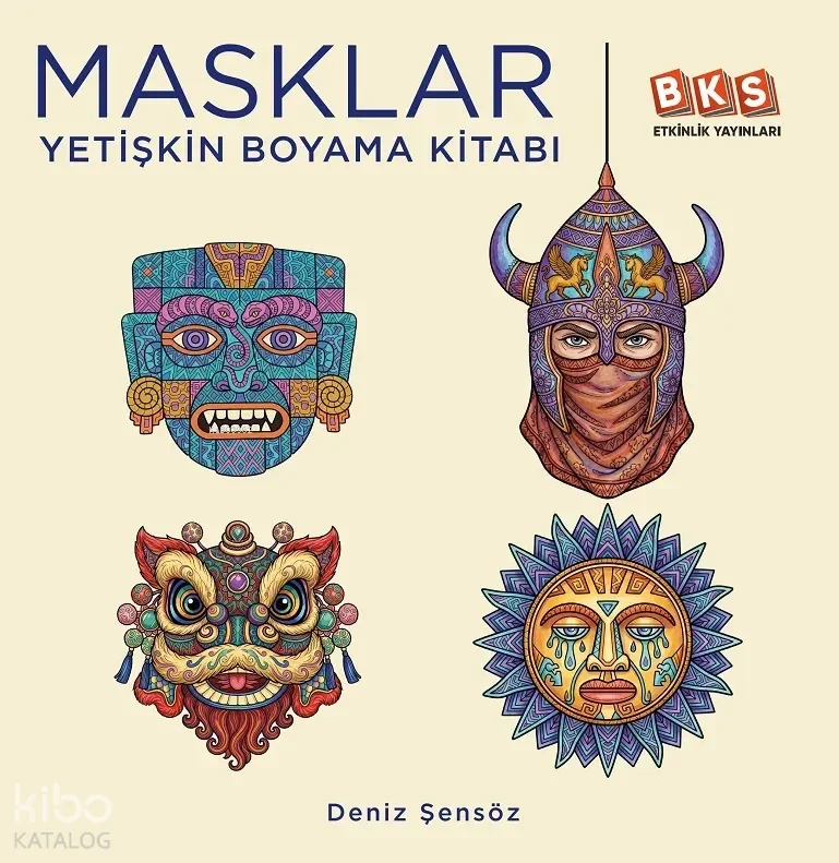 Masklar;Yetişkin Boyama Kitabı