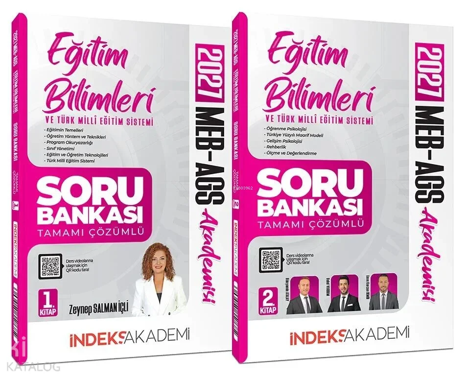 İndeks Akademi 2027 MEB-AGS Akademisi Eğitim Bilimleri ve Türk Milli Eğitim Sistemi Soru Bankası Seti Çözümlü