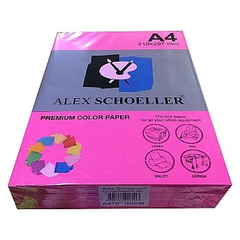 ALEX A4 500 LÜ FOTOKOPİ KAĞIDI KAĞIT 750 - FOSFORLU KIRMIZI