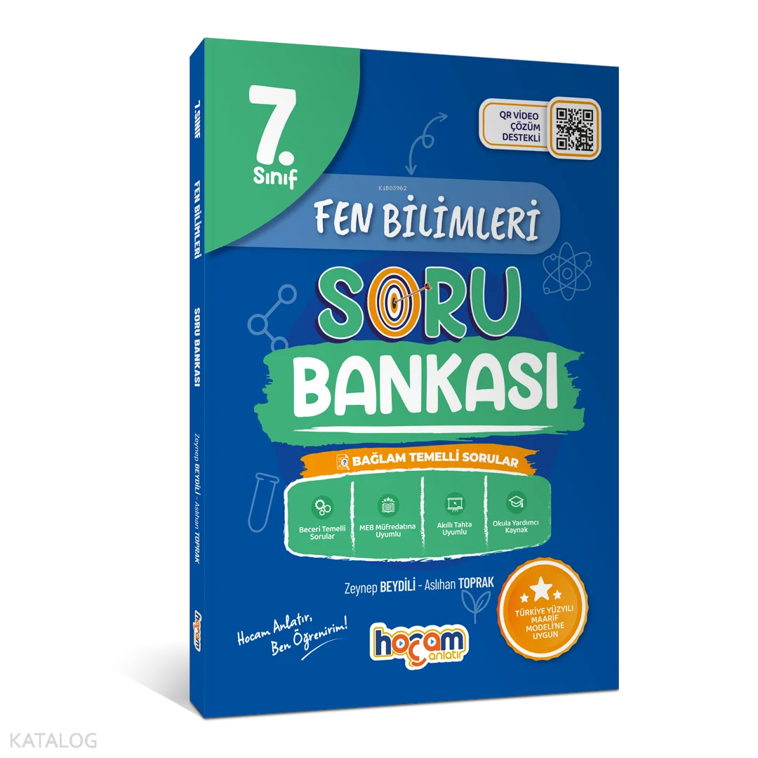 Hocam Anlatır Yayınları 7. Sınıf Fen Bilimleri Tamamı Video Çözümlü Soru Bankası (Maarif Model)
