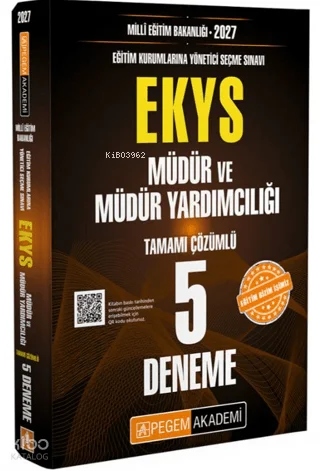 Pegem Akademi 2027 EKYS MEB Müdür ve Müdür Yardımcılığı 5 Deneme