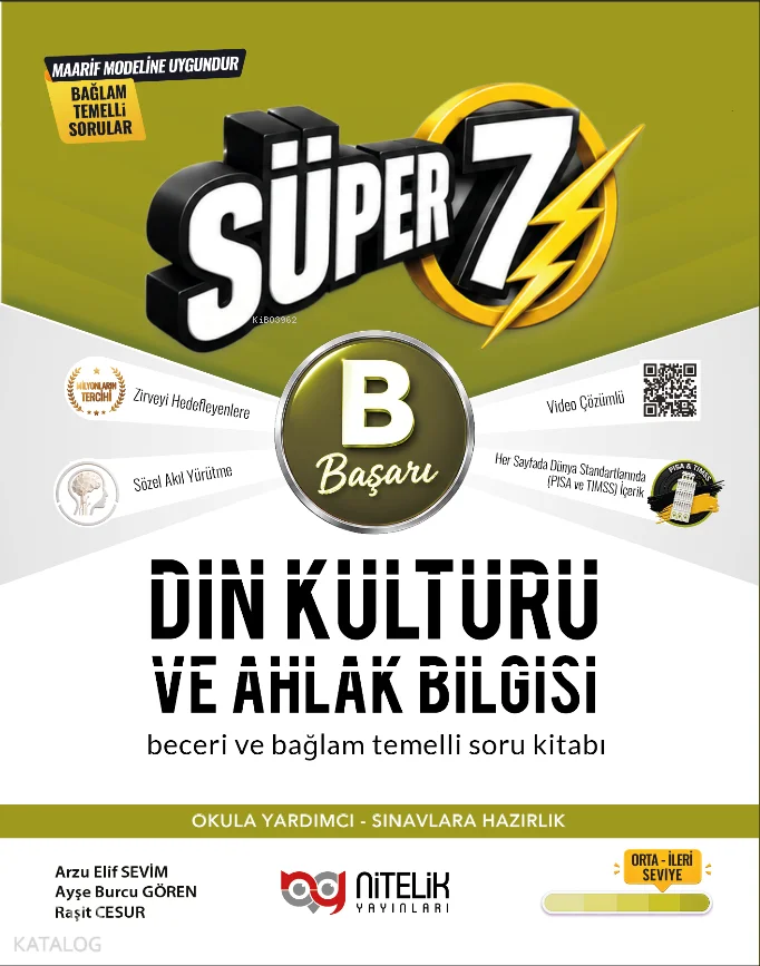 Nitelik 7. Sınıf (B) Süper Din Kültürü ve Ahlak Bilgisi Beceri ve Bağlam Temelli Soru Kitabı