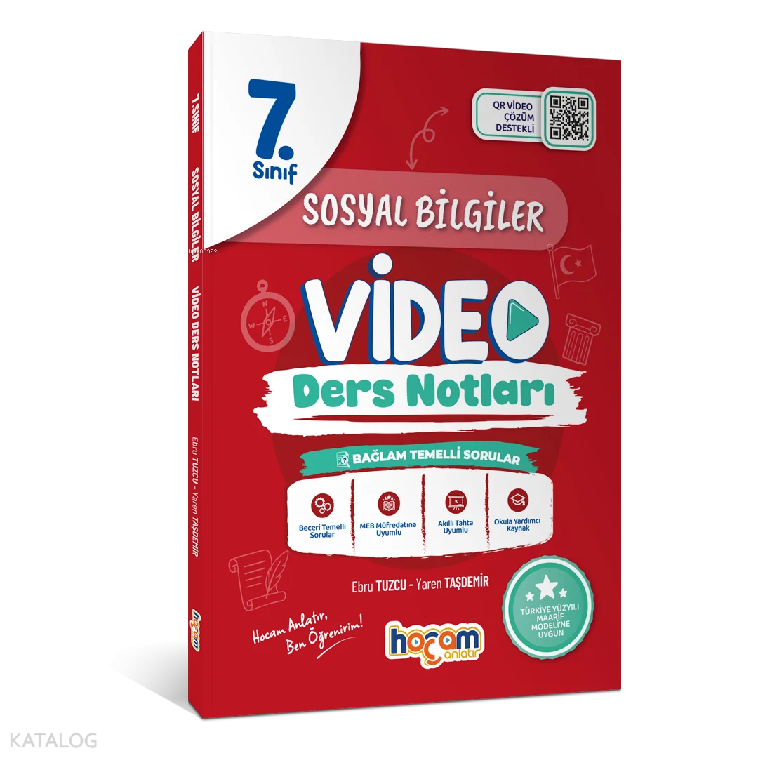 Hocam Anlatır Yayınları 7. Sınıf Sosyal Bilgiler Video Ders Notları (Maarif Model)