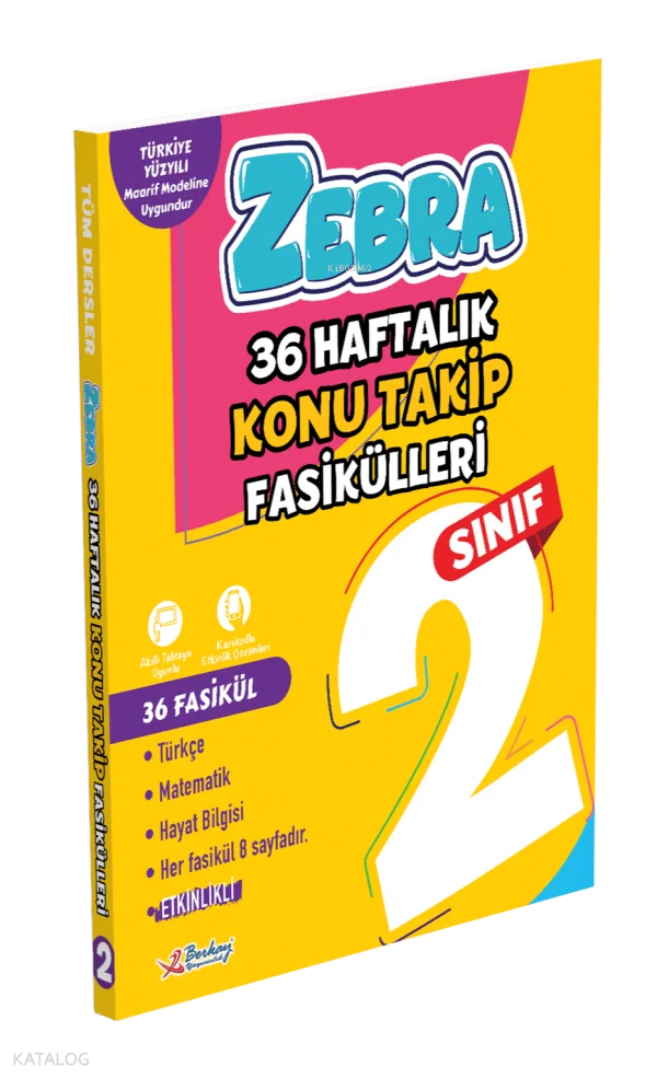 Berkay Yayıncılık 2. Sınıf Zebra Konu Takip Fasikülleri (36 Fasikül - Tüm Dersler)