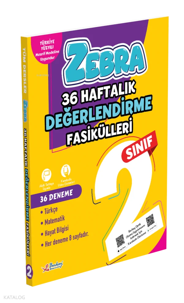 Berkay Yayıncılık 2. Sınıf Zebra Süreç Takip Fasikülleri (36 Fasikül - Tüm Dersler)