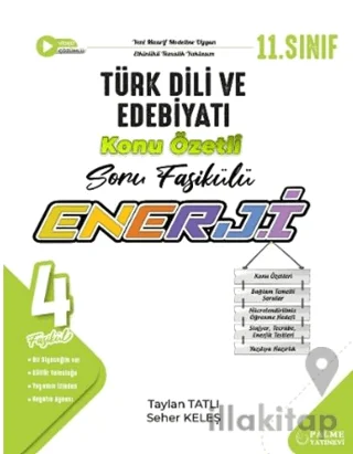 11. Sınıf Enerji Türk Dili ve Edebiyatı Konu Özetli Soru Fasikülü (4 Fasikül)
