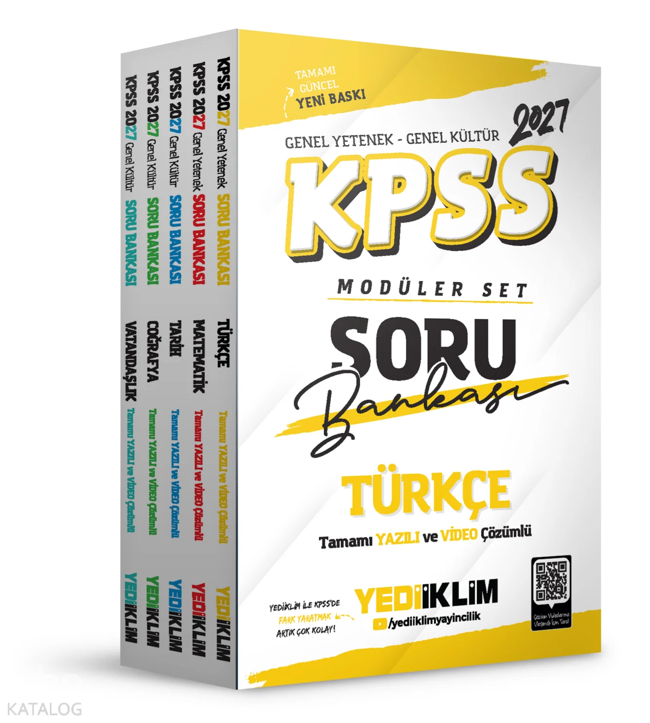 Yediiklim Yayınları 2027 KPSS Genel Yetenek – Genel Kültür Tamamı Hem Yazılı Hem Video Çözümlü Modüler Set Soru Bankası (5 Kitap)
